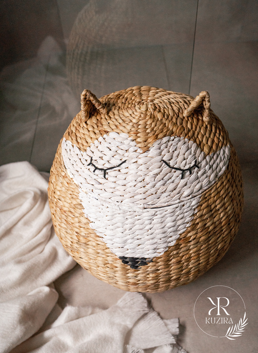 Aufbewahrungskorb mit Deckel - Der Fuchsige