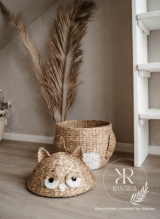 Aufbewahrungskorb mit Deckel - Der Weise Hugo